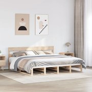 vidaXL Cama sem colchão 180x200 cm madeira de pinho maciça