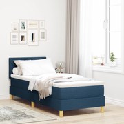 Cama Box Spring com Colchão Azul 80x200 cm Tecido