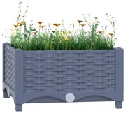 vidaXL Canteiro elevado 40x40x23 cm polipropileno