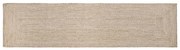 vidaXL Tapetes de área Retangular Natural e Branco 60 x 400 cm Juta