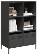 vidaXL Móvel alto 68x39x103,5 cm aço preto