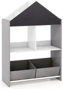 Estante infantil Playhouse com quadro negro e quadro branco - rosa