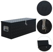 vidaXL Caixa de alumínio 1085x370x400 mm preto