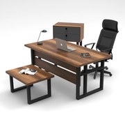 Conjunto de Mobiliário de Escritório MN08 – Barroco Antracite – Secret