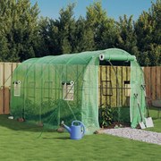 vidaXL Estufa com estrutura de aço 8 m² 4x2x2 m verde