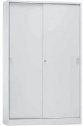 Armário de Escritório com Portas de Correr 1950x1200x420mm Cinza - Cartesius