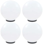 vidaXL Candeeiros esféricos LED 4 pcs 40 cm PMMA