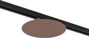 Plafon moderno em bronze para sistema de calha monofásico 2-luzes - Iconic Pulley