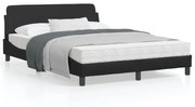 vidaXL Estrutura de cama c/ cabeceira 120x200cm couro artificial preto