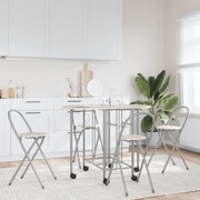 vidaXL Conjunto de jantar dobrável 5 pcs MDF