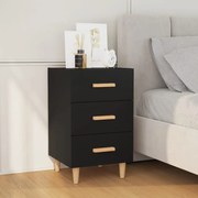 vidaXL Mesa de cabeceira 40x40x66 cm derivados de madeira preto