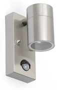 Candeeiro de parede exterior em aço IP44 com sensor de movimento - Solo Moderno