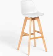 Pacote Com 4 Bancos Altos Nordic Edition Branco & ↑75 Cm - Sklum