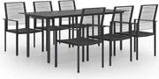 vidaXL 7 pcs conjunto de jantar para jardim