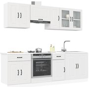 8 peças armário de cozinha conjunto Kalmar branco