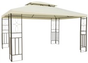 Pérgola de Jardim 295x392x270 cm Pérgola para Exterior com Duplo Teto