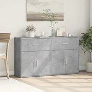 vidaXL Aparadores 2 pcs 60x31x70 cm derivados madeira cinzento cimento