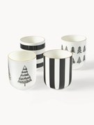 Canecas de café de porcelana artesanal Lumi, conjunto de 4