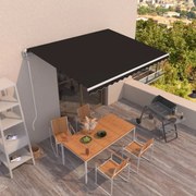 vidaXL Toldo retrátil automático 400x350 cm antracite