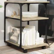 vidaXL Suporte impressora 3 prateleiras deriv. madeira carvalho sonoma