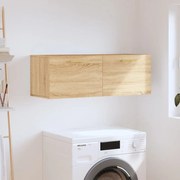 vidaXL Armário parede 100x36,5x35 cm derivados madeira carvalho sonoma