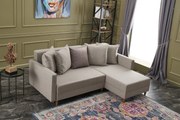 Sofá-Cama de Canto Aydam – Creme – 215x80x150 cm
