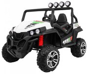 Carro elétrico para Crianças 2 Lugares Grand Buggy 4x4 LIFT 2x12V Rodas Espuma EVA, Assento couro ecológico Branco