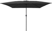 Guarda-sol Quadrado vidaXL 295x245 cm Antracite