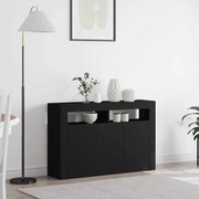 vidaXL Cristaleira Preta Madeira engenheirada 116 x 30 x 75 cm