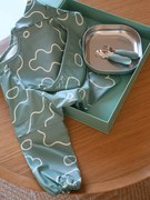 Conjunto presente primeira refeição  verde-salva