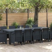vidaXL Conjunto de Jantar para Jardim 13 pcs Antracite Grande Plástico