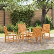 vidaXL Conjunto de Lounge para Jardim de 4 Peças em Madeira Sólida de Acácia