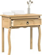 vidaXL Mesa consola Corona 73x35x73 cm madeira de pinho maciça