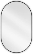 Mexen Loft espelho de casa de banho oval 90 x 55 cm, moldura preta - 9851-090-055-000-70