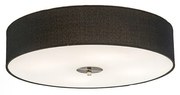 Candeeiro de teto rústico preto 50 cm - Drum Jute Country / Rústico,Moderno