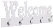 vidaXL Cabide de parede WELCOME 74x29,5 cm branco