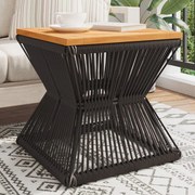 vidaXL Mesa de centro com base de arame 38x38x38 cm acácia maciça