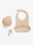 Conjunto de refeição em silicone, BABYMOOV First'Isy bege claro liso