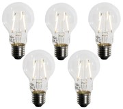 Conjunto de 5 lâmpadas LED E27 A60 com sensor crepuscular 2,5W 250 lm 2200K