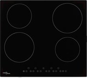 vidaXL Placa de cerâmica com 4 discos controlo tátil 6000 W