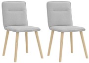 vidaXL Cadeiras de jantar 2 pcs tecido cinza nuvem