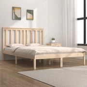 Estrutura de cama 140x190 cm pinho maciço