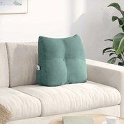 vidaXL Travesseiro para Costas Verde do Mar 45 x 24 x 50 cm Veludo