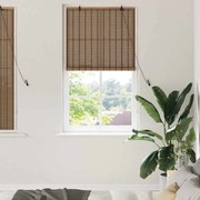 vidaXL Persiana de Janela Geométrico Castanho 80 x 160 cm Bambu