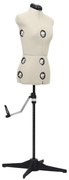 vidaXL Manequim feminino ajustável tamanho S 33-40 cor creme