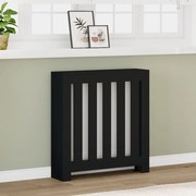 vidaXL Cobertura de radiador 78x20x82 cm derivados de madeira preto