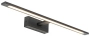 Candeeiro de parede moderno preto 62 cm com LED IP44 - Jerre