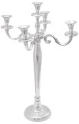 vidaXL Suporte de Velas Prateado 39 x 39 x 60 cm Alumínio