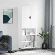 vidaXL Armário alto 69,5x34x180 cm derivados de madeira branco
