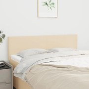 vidaXL Cabeceira de cama 2 pcs tecido 72x5x78/88 cm creme